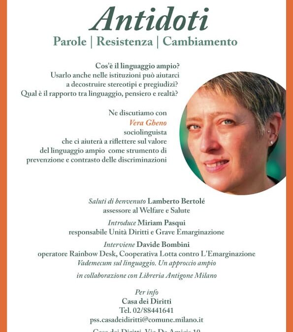 Antidoti: parole, resistenza, cambiamento
